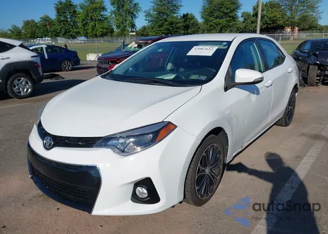 2016 Toyota Corolla S Plus из США, поврежденный, VIN 2T1BURHE2GC698516